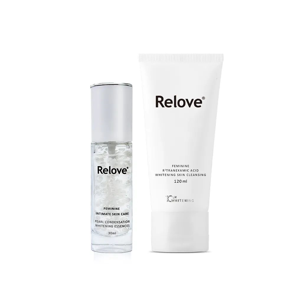 【Relove 官方直營】私密雙效奇蹟嫩白組(私密美白賦活晶球凝露EX升級版+傳明酸淨白清潔凝露)