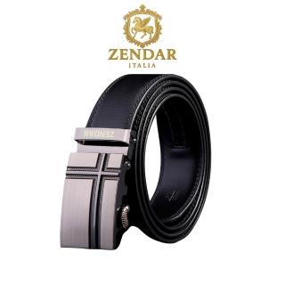 【ZENDAR】臺灣總代理 頂級小牛皮皮革自動扣頭男用皮帶 6806M(送禮盒提袋)