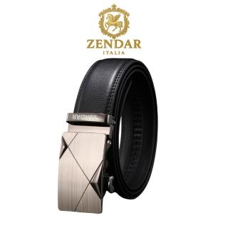 【ZENDAR】臺灣總代理 限量2折 頂級小牛皮皮革自動扣頭男用皮帶 6813M 全新專櫃展示品(送禮盒提袋)