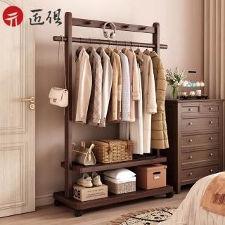 【匠俱】家用臥室落地掛衣帽架 加粗承重桿85x32x160(掛衣帽架 壁掛置物架 玄關收納架 落地衣架)