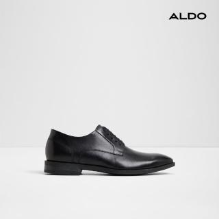 【ALDO】TEODORO-時尚簡約素面男士紳士皮鞋-男鞋(黑色)