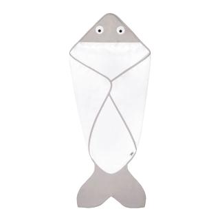 【BabyBites 鯊魚咬一口】西班牙設計100%純棉嬰兒浴巾(浴巾)