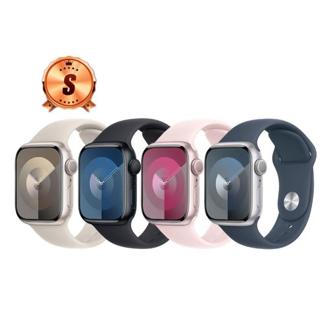 【Apple】S級福利品 Apple Watch S9 GPS 45mm(鋁金屬錶殼搭配運動型錶帶 享原廠一年完整保固)