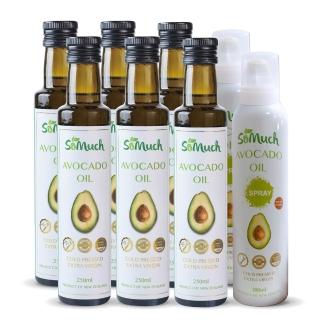 【壽滿趣-Somuch】紐西蘭頂級冷壓初榨酪梨油6+酪梨油噴霧2(250mlx6+200mlx2)