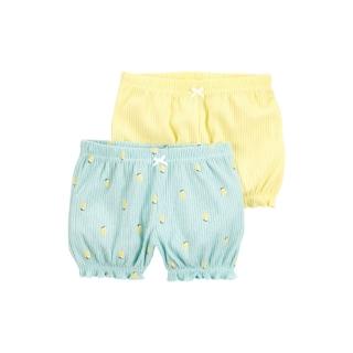 【Carter’s】檸檬藍夏天嬰兒2件組短褲(原廠公司貨 童裝)