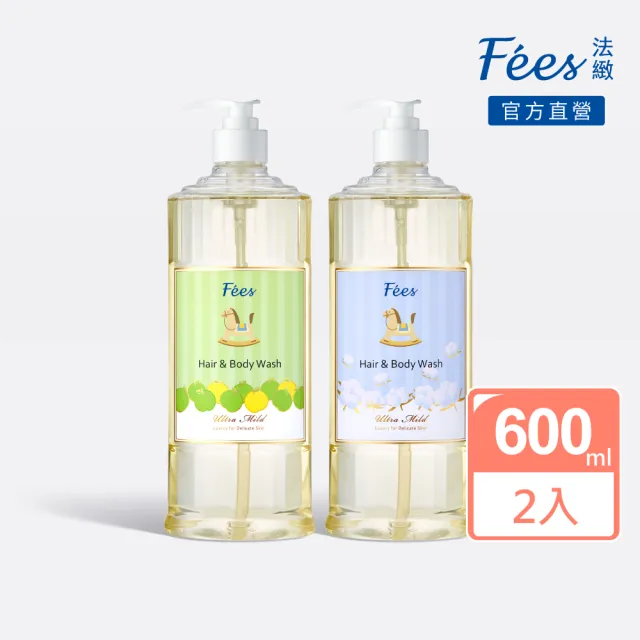 【Fees 法緻】嬰兒柔護洗髮沐浴精600ml 2入組