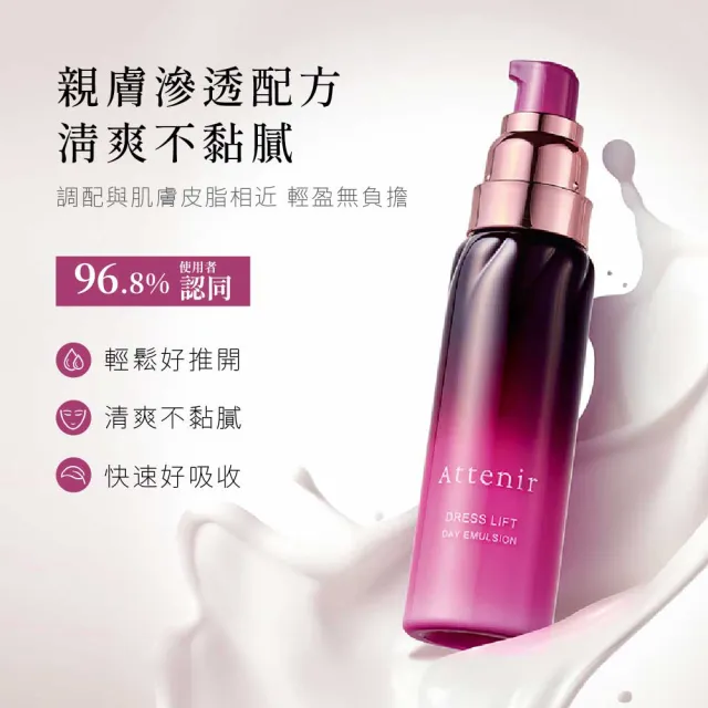 【Attenir 艾天然】緊緻塑顏日用精華乳60ml(獨家S6逆齡因子 修復老化 乳液 保濕乳 日本原裝進口 官方直營)