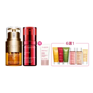 【CLARINS 克蘭詩】眼周保養雙霸組(賽車眼霜/黃金亮眼萃)