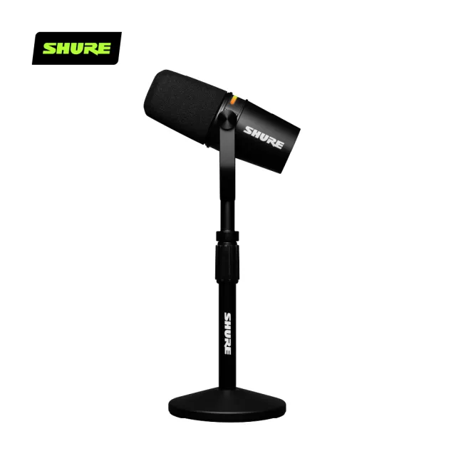 【SHURE】MV7+ Podcast USB/XLR雙輸出動圈麥克風專業腳架組(鍵寧公司貨) + Minoya加熱破壁萃取料理機