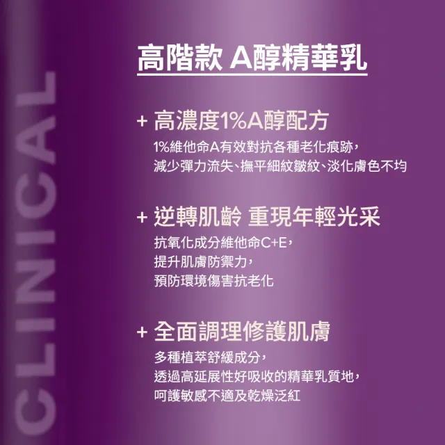 即期品【寶拉珍選】早C晚A進階版★C25瞬效亮白淡斑精華+1%A醇逆齡精華乳(逆齡修護組)