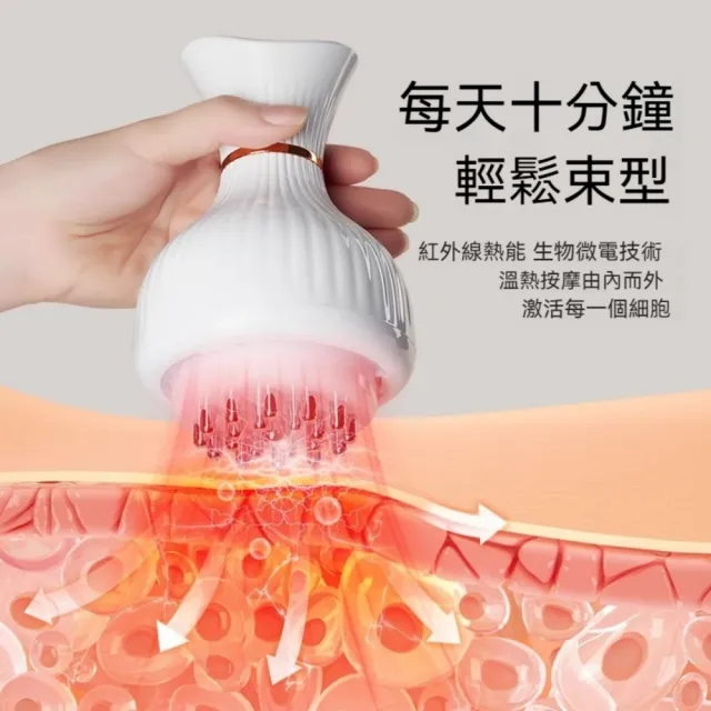 【YAOCHEN 瑤辰】6月下殺-遠紅外發熱經酪刷-智能養生刷(贈精油10ml*+經穴圖 美體刷 經絡刷 按摩刷 纖體刷)