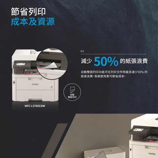 【brother】官方直營 HL-L3280CDW 超值商務彩色雷射印表機(自動雙面列印/WIFI/適用耗材:TN269BK/C/M/Y)