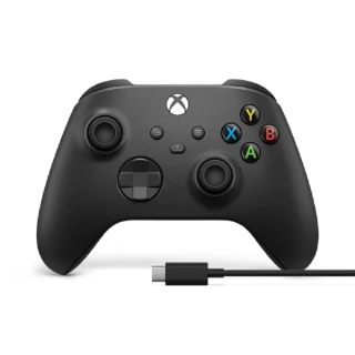 【Microsoft 微軟】XBOX 原廠無線控制器+USB-C 纜線(磨砂黑NB活動用)