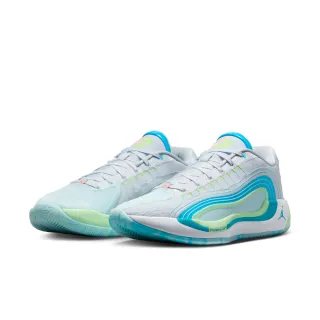 【NIKE 耐吉】運動鞋 籃球鞋 男鞋 JORDAN LUKA 4 PF 喬丹 氣墊 抓地力 灰 藍 綠(HF0824002)
