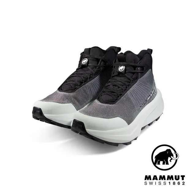 【Mammut 長毛象官方直營】Aenergy Mtn Mid GTX 防水中筒健行鞋 女款 黑/鼠尾草銀綠 #3030-05330