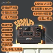 【Pecron】儲能電站E600LFP性能小鋼炮1200W+120W太陽能板組(露營儲能入門首選/安全耐用磷酸鐵鋰)