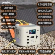 【emirai】次世代行動電站1500W+200W太陽能板組-沙漠白EMR1500X(戶外防災露營儲能電站/安全耐用磷酸鐵鋰)