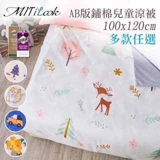 【MIT iLook】台灣製抗菌3M吸濕排汗絲柔棉兒童鋪棉被(100x120cm-多款任選)
