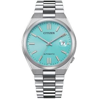 【CITIZEN 星辰】Mechanical 青春撞色機械腕錶/晴空藍40mm(NJ0151-88M)