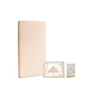 【LEVANA】aircool有機棉可水洗嬰兒床墊＋雙層紗防踢被組+保潔床包(M/L)