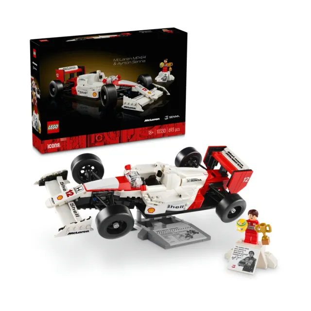 【LEGO 樂高】Icons 10330 McLaren MP4/4 & Ayrton Senna(麥拉倫 賽車 禮物 居家擺設)