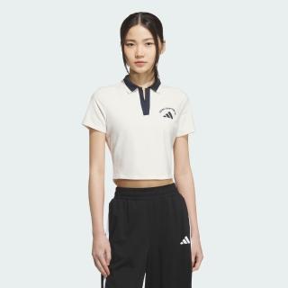 【adidas 愛迪達】短版短袖 POLO 衫 T恤 女 KC0075