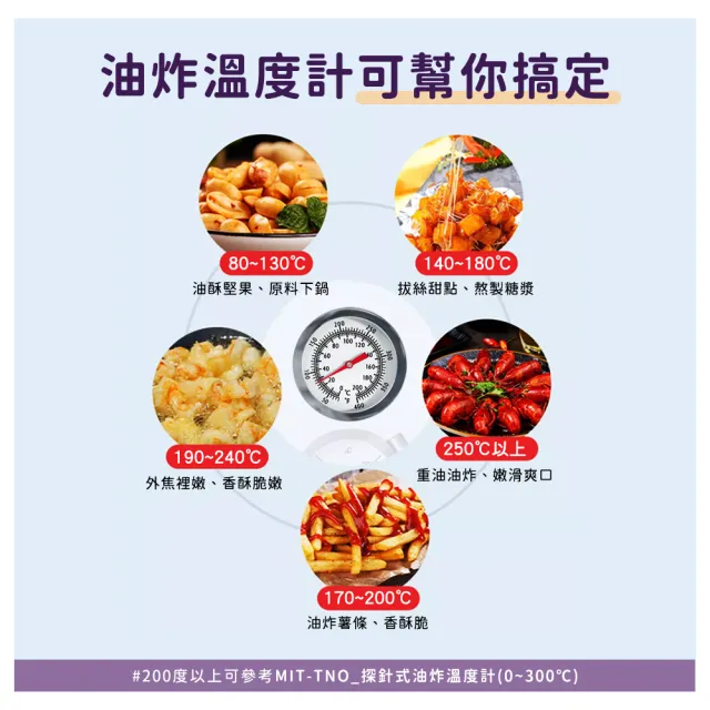 【智殿】探針式油炸溫度計 食品溫度計 油溫測量計 探針溫度計 探針式油溫針(烘焙溫度計 溫度計 165-TNOL)