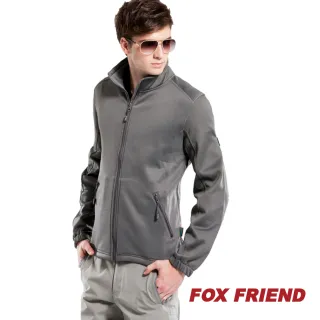 【橋登FOX FRIEND】中層衣 SUPER STRETCH 內刷毛保暖 高性能排汗快乾 全開襟(男上衣/男外套)