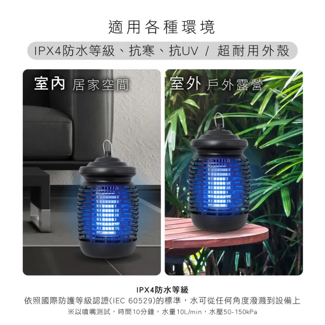 【KINYO】電擊式捕蚊燈15W(福利品)