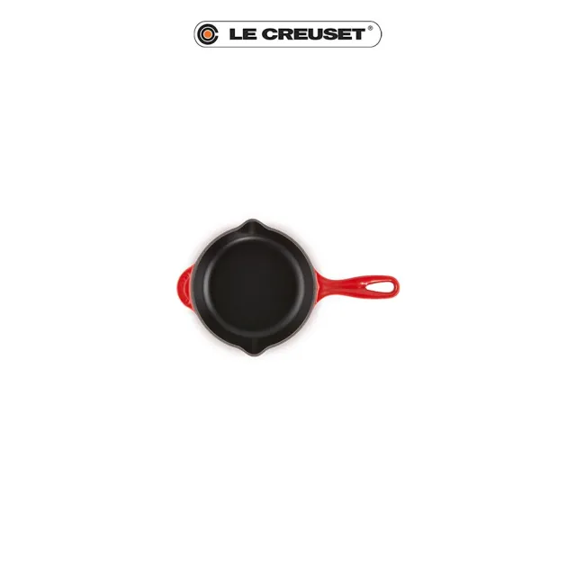 【Le Creuset】琺瑯鑄鐵鍋單柄圓煎盤16cm(櫻桃紅)