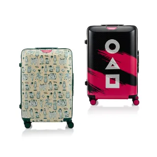 【AMERICAN TOURISTER 美國旅行者】SQUID GAME魷魚遊戲聯名24吋可擴充輕量PC+ABS防盜拉鍊行李箱(多色可選)