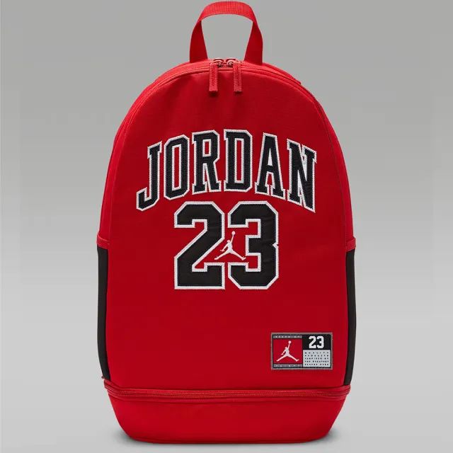 【NIKE 耐吉】JORDAN喬丹 Jersey公牛經典紅色配色雙肩後背收納包 15吋筆電包運動裝備包(JD2323008GS002)