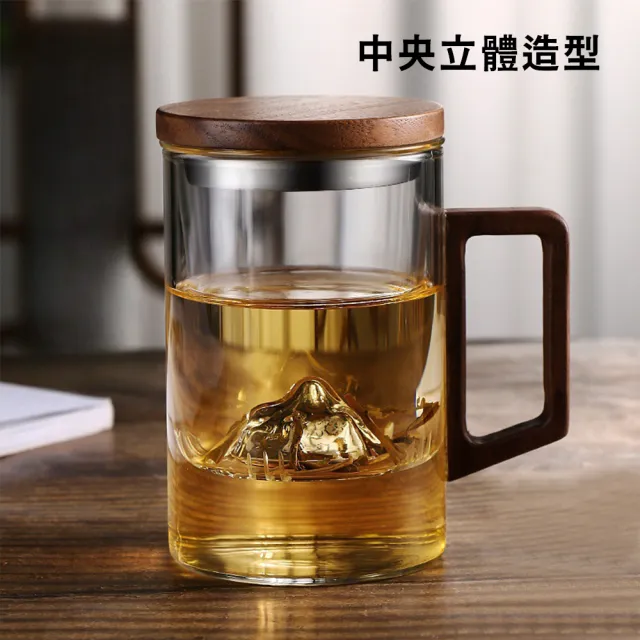 【South Life】日式泡茶三件杯 觀山杯(茶水分離泡茶杯 玻璃泡茶杯 茶具 玻璃茶壺 泡茶組 日式茶杯 玻璃杯)