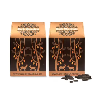 【巧克力雲莊】100%黑巧克力鈕扣豆100gx2盒(無添加糖)