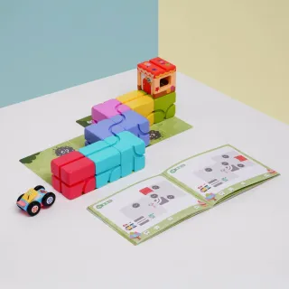 【Qbi 塊樂方程式】牙齒寶寶的糖果屋大冒險-STEAM素養桌遊組(牙齒保健教育/磁力片/玩具車/軌道玩具)