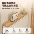 【慢慢家居】預計10/21前出貨 免安裝木頂超薄翻斗鋼製鞋櫃-80面寬(三層鞋櫃 拉門鞋櫃 收納鞋櫃 鞋架)