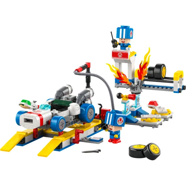 【LEGO 樂高】超級瑪利歐系列 72035 瑪利歐賽車－奇諾比奧的車庫(MarioKart 任天堂 玩具車 兒童積木 禮物)