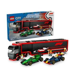 【LEGO 樂高】城市系列 60445 F1卡車和 RB20 與 AMR24 F1 汽車(Formula1 紅牛Red Bull 奧斯頓馬丁 禮物)