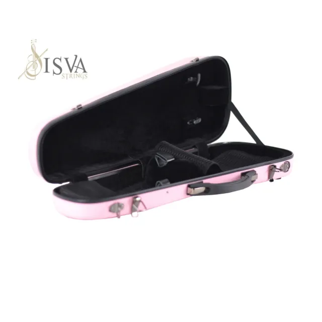 【ISVA Strings】Fancy K.碳纖小提琴盒 蜜桃粉 1/8-1/2專用 輕體設計1.3kg (年度最低價｜防水硬盒限時七折)