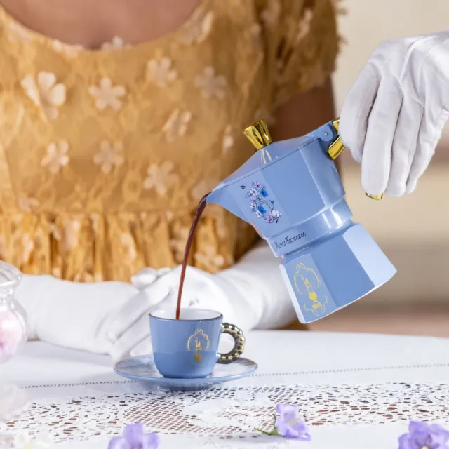 【Bialetti 比亞樂堤】經典摩卡壺MOKA-3杯份-NETFLIX柏捷頓聯名(義式濃縮/百年咖啡壺/原廠保固2年)