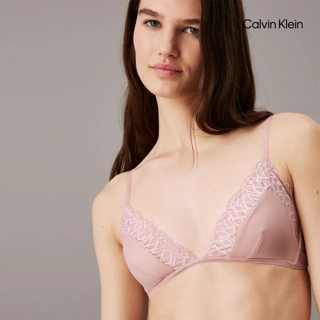 【CALVIN KLEIN】官方旗艦館 CK Adore 蕾絲三角胸圍 _裸色