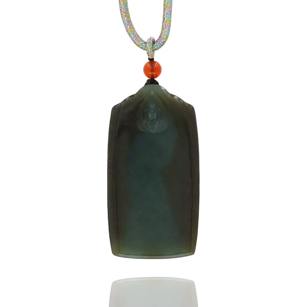 【喜緣玉品】天然和田玉 靜悟之心 玉映菩提 玉珮(直)