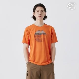 【ADISI】男UPF50+防曬抑菌圓領短袖排汗衣 AL2511031 橘褐色(抗UV 吸濕排汗 防臭 彈性)
