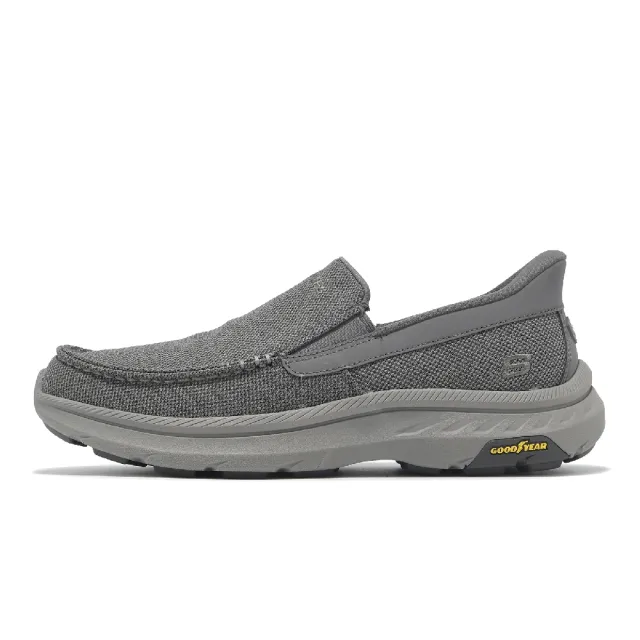 【SKECHERS】休閒鞋 Pollard-Wilfred Slip-Ins 男鞋 灰 懶人鞋 馬克縫 帆船鞋(205451-GRY)