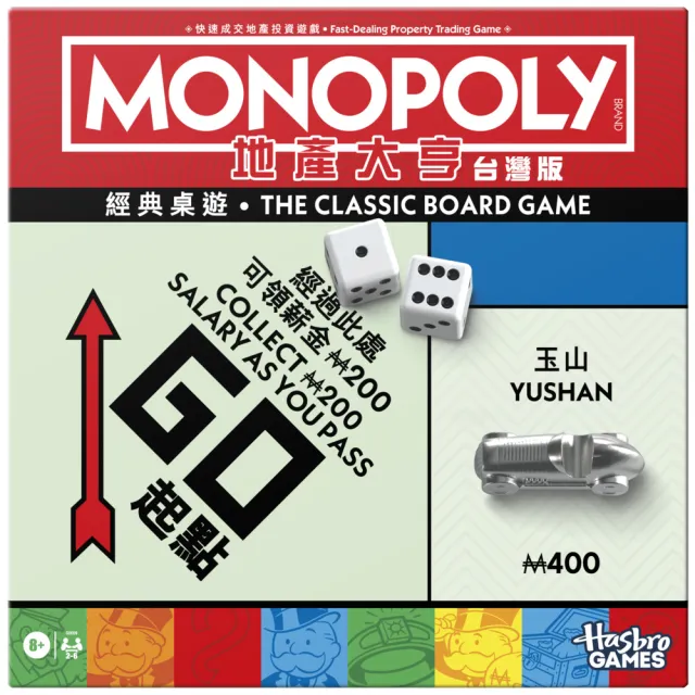 【MONOPOLY 地產大亨】桌遊系列(經典台灣版 -快速成交地產投資遊戲)