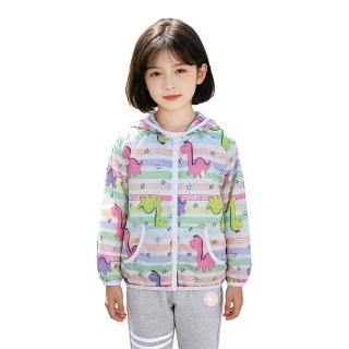 【St.Bonalt 聖伯納】彩圖輕透連帽防曬外套 │兒童 9006(防曬外套 防風 透氣 抗UV 皮膚衣 冷氣房外套)
