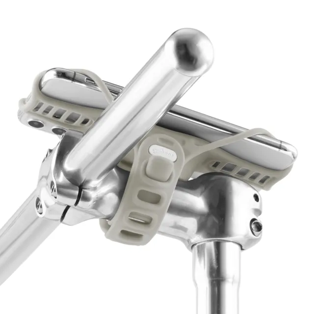 【Bone 蹦克】單車手機綁 3｜Bike Tie Pro 3-灰色 (自行車手機支架/手機架/龍頭/彈性綁繩/環保矽膠)