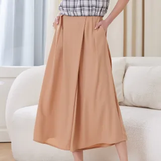 【IENA】百搭雪紡寬褲(#5288006 雪紡褲、寬褲、休閒褲 卡色/深灰色)