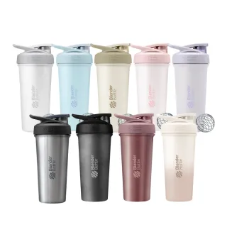 【Blender Bottle】Sleek款 不鏽鋼｜按壓式防漏搖搖杯 25oz/740ml(BlenderBottle/Strada/保溫杯/冰壩杯)