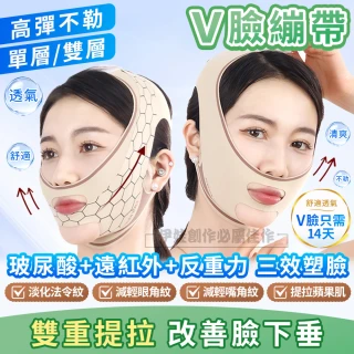 【iFile】高彈透氣V臉瘦臉帶 塑型提拉緊緻面罩 止鼾帶 法令紋睡眠面罩 交換禮物